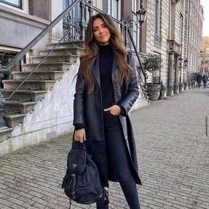 Leather trench coat 🧥
